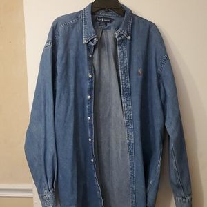Mens long sleeve denim shirt